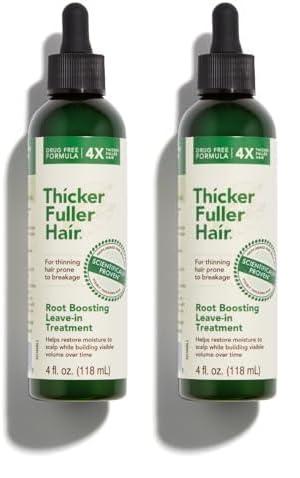 Thicker Fuller Hair Thicker Fuller Hair Hair Scalp and Root Treatment Advanced Thickening Solution - 4oz - Leave-In Restores Moisture While Building Volume - Mongongo & Green Coffee Oils Fortify Hair & Reduce Breakage
