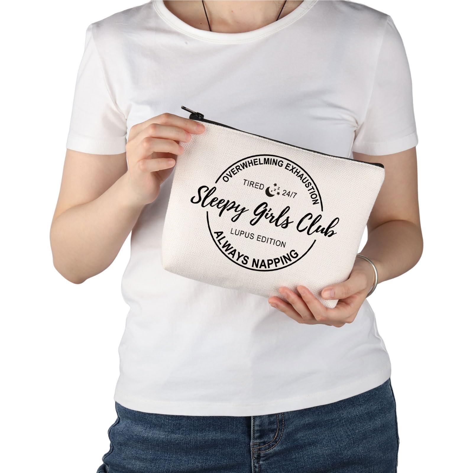 PWHAOO PWHAOO Lupus Awareness Gift Lupus Survivor Makeup Bag Chronic Illness Cosmetic Bag Lupus Warrior Gift (Lupus Survivor M)