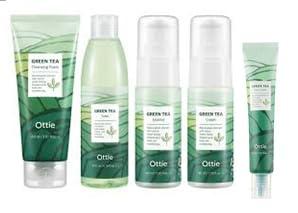 Ottie Ottie Green Tea Skin Care Set(5 items) / Cleansing Foam 150ml, Toner 200ml, Essence 40ml, Cream 40ml, Eye Cream 30ml