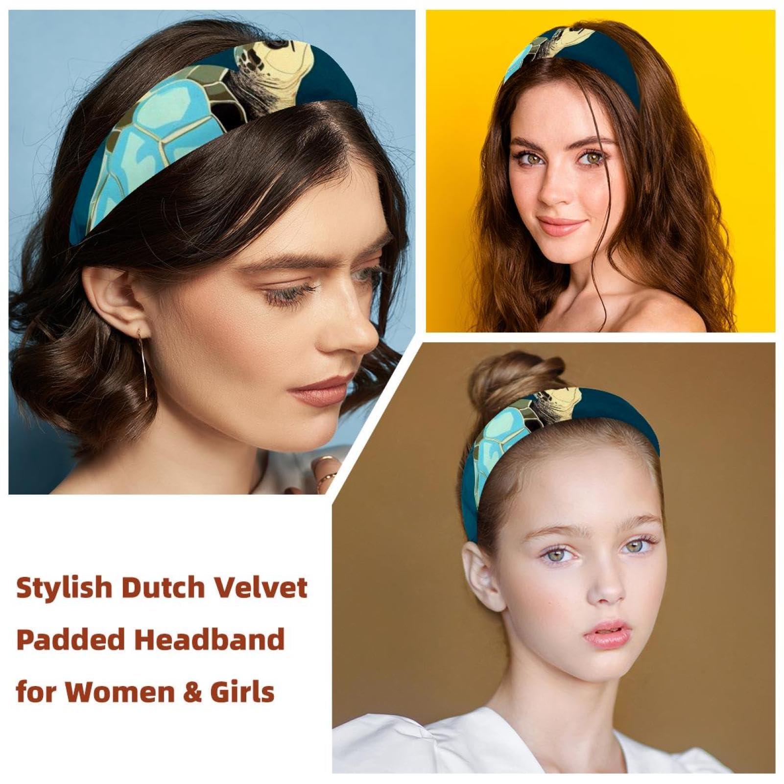 ejnhsgite ejnhsgite Sea Turtle Headband for Women Girls - Head Band Wide Hairband Hair Accessories