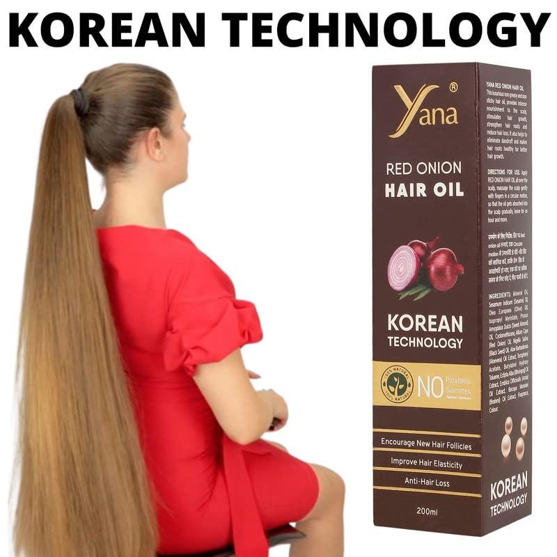 Yana Yana Onion & Black Seed Hair Oil For Long Hair Men By Korean Technology