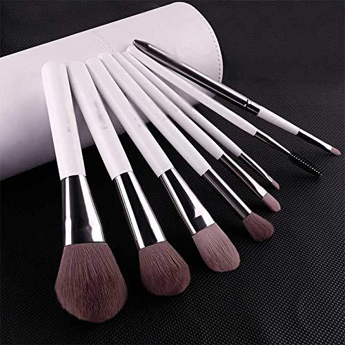 JMKJMJP JMKJMJP 8 PCS White Makeup Brushes professional brush Set Brushes for Makeup Powder Foundation Eyeshadow Brushes with Cylinder
