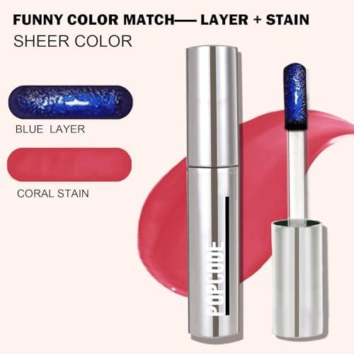 popcode popcode Peel Off Lip Stain - Long Lasting, Transfer Proof and Waterproof Tattoo Lip Tint, Matte Finish Lip Stain Peel Off, Infused with Vitamin E & Algin & Hydroxyacetophenone, #002 Coral