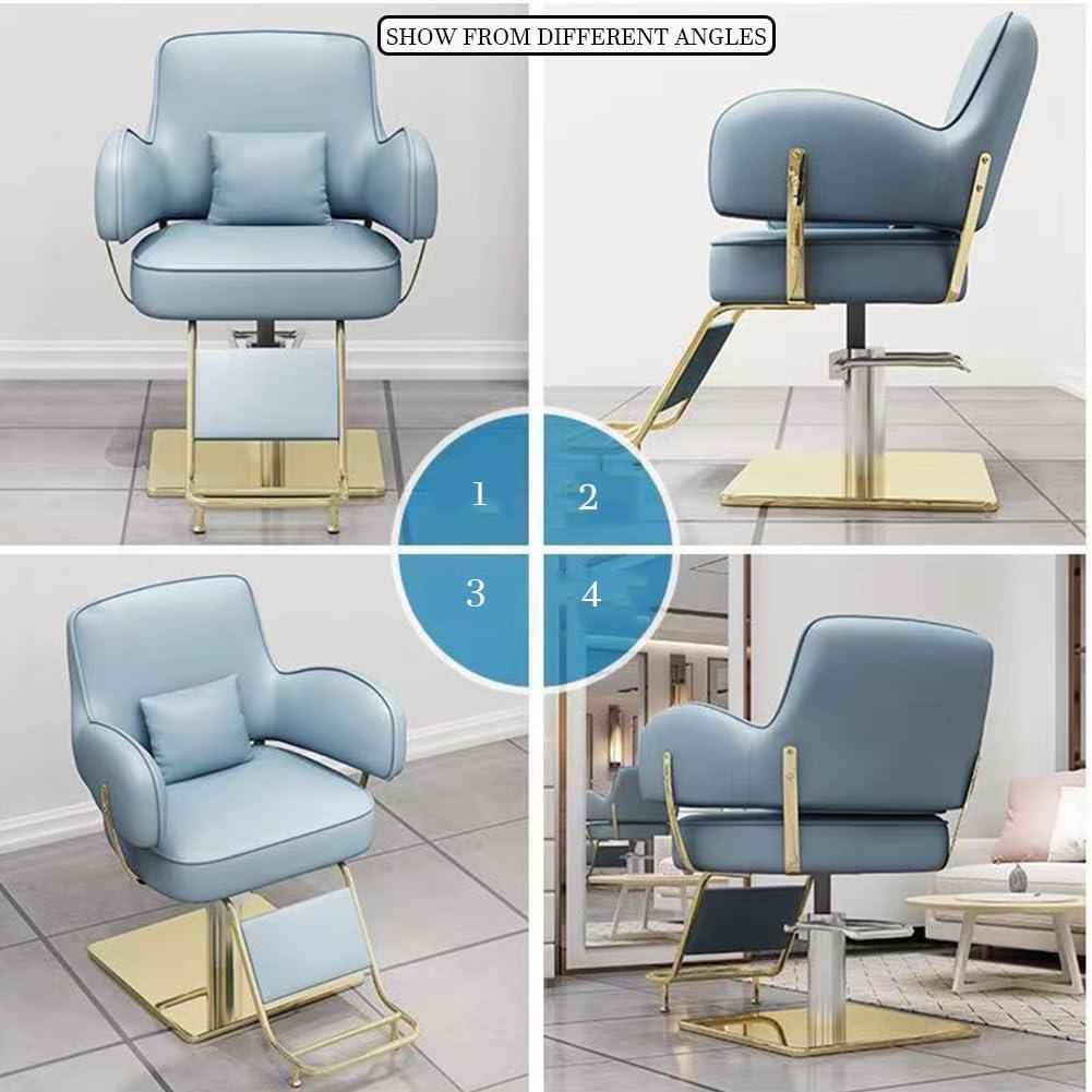 IBOWZ IBOWZ Barber Chair, Salon Chair for Hair Stylist 360 Degrees Rolling Swivel Barber Salon Styling Adjustable Hydraulic Beauty Shampoo Hairdressing Chair for Men and Women Hair Stylists,Black