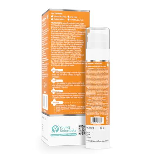 The Derma Co The Derma Co 1% Hyaluronic Sunscreen Aqua Gel with SPF 50 & PA++++ | Broad Spectrum UVA/B & Blue Light Protection | Lightweight & Quick Absorbing with Vitamin E | 1.76 Oz/50g