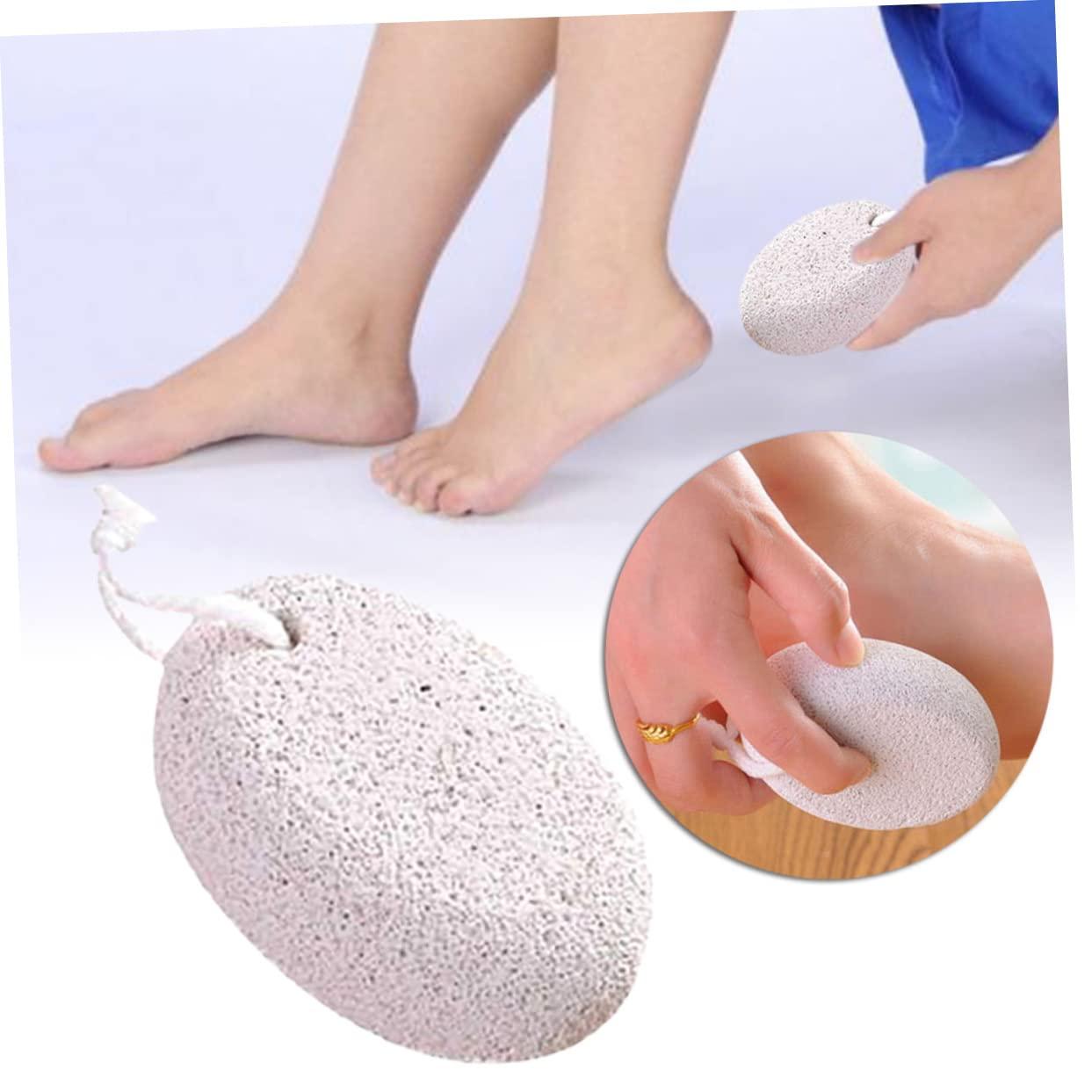 NOLITOY NOLITOY 3pcs Razor Blade Scraper Pedicure Tools for Feet Pumice Stone Foot File Foot Pedicure Tools Pumus Stone Hard Skin File Feet Rasp Remover Foot Rasp Tool Scrubber Clean White