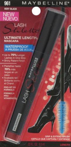 MAYBELLINE Maybelline New York Lash Stiletto Ultimate Length Waterproof Mascara, Very Black 961, 0.22 Fluid Ounce