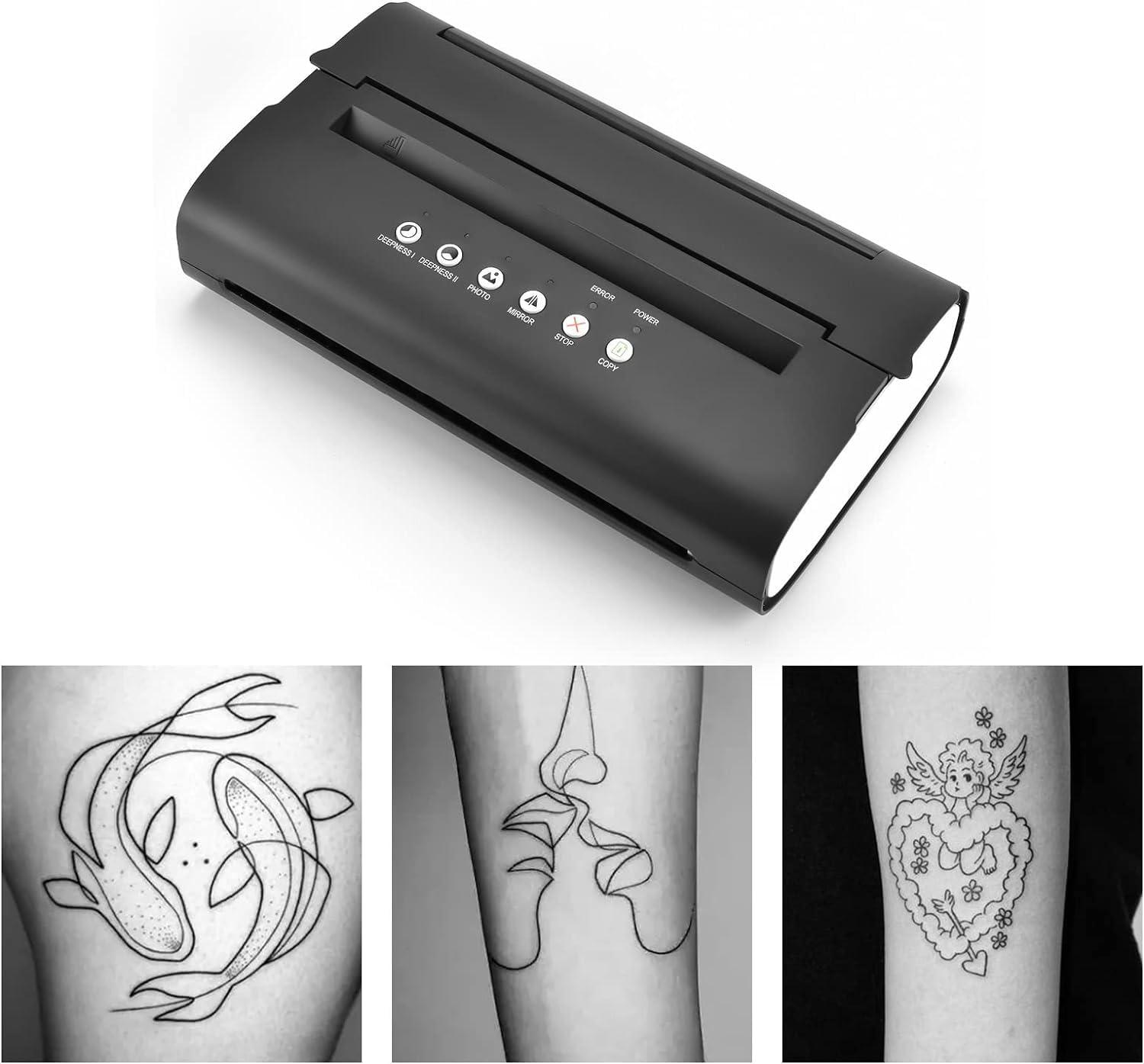 HDCCDM HDCCDM Portable Tattoo Stencil Printer, Tattoo Transfer Thermal Copier Machine, Rechargeable Mini Printer 2023 Update Version, Compatible for iOS Phone