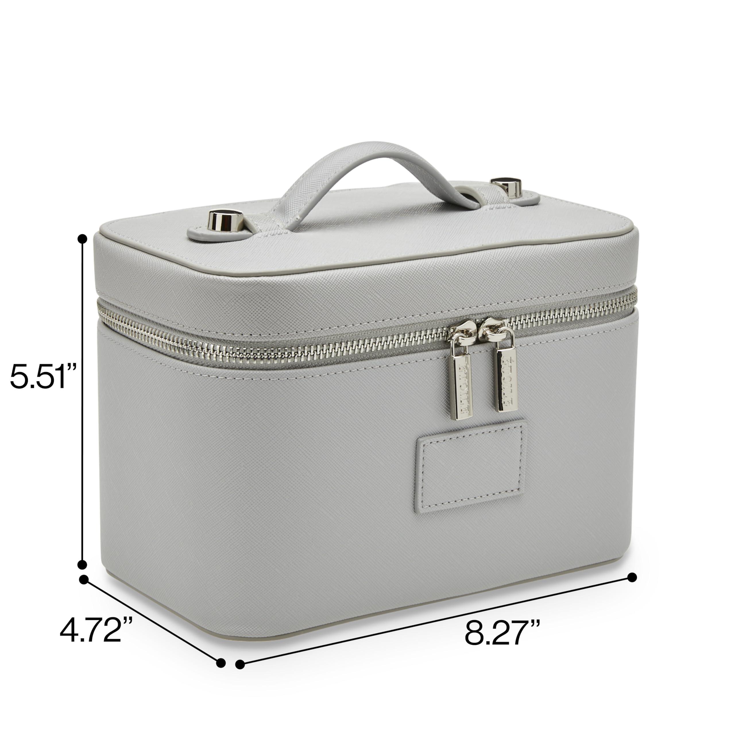 ETOILE ETOILE - Mini Vanity Case Grey - Stylish Travel Makeup Bag Organizer With Removable Dividers