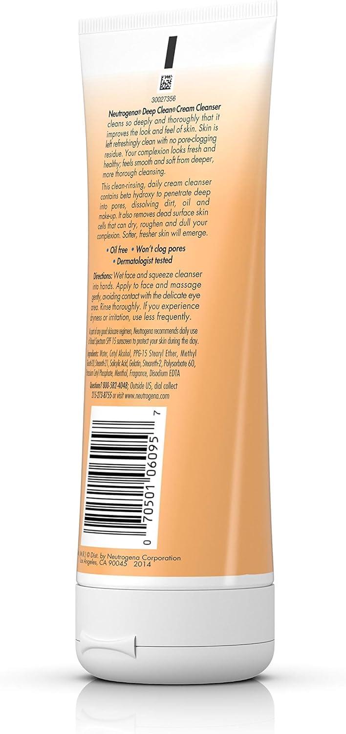 Neutrogena Neutrogena Deep Clean Cream Cleanser 7 oz (Pack of 12)