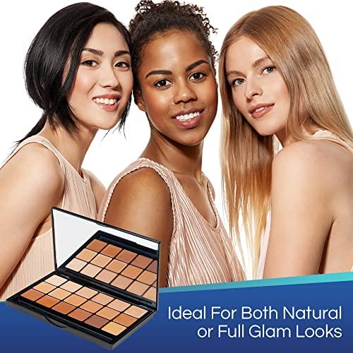 Graftobian Graftobian Glamour Crème Ultra HD Foundation Super Palettes - Foundation Palette, Contour Makeup, Foundation for Professional Makeup Kit, Face Makeup for Full Coverage - Warm Color