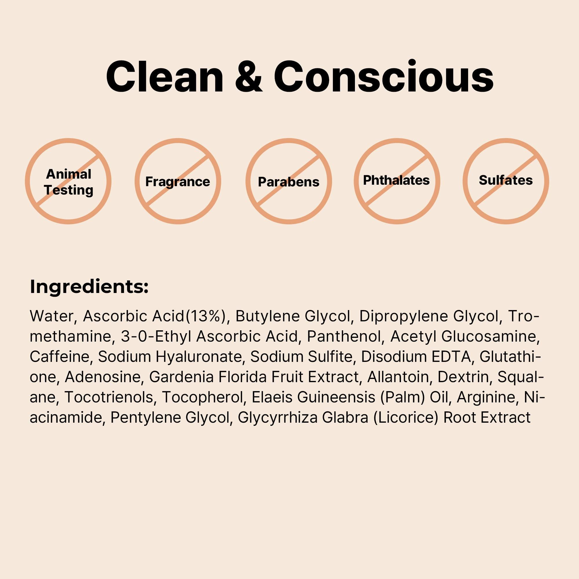 COSRX COSRX Pure Vitamin C 13% Serum with Vitamin E & Hyaluronic Acid, Hydrating Facial Serum for Fine Lines, Uneven Skin Tone & Dull Skin, 0.67fl.oz/20ml, Korean Skin Care