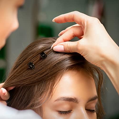 plplaaobo mini hair clipsHair Claw Clips, 100PCS Black Hair Clips, Mini Plastic Small Claws Hair Clip Non Slip Clamps Stylish Jaw Clips Hair Clamps Hair Accessories for Girls and Women