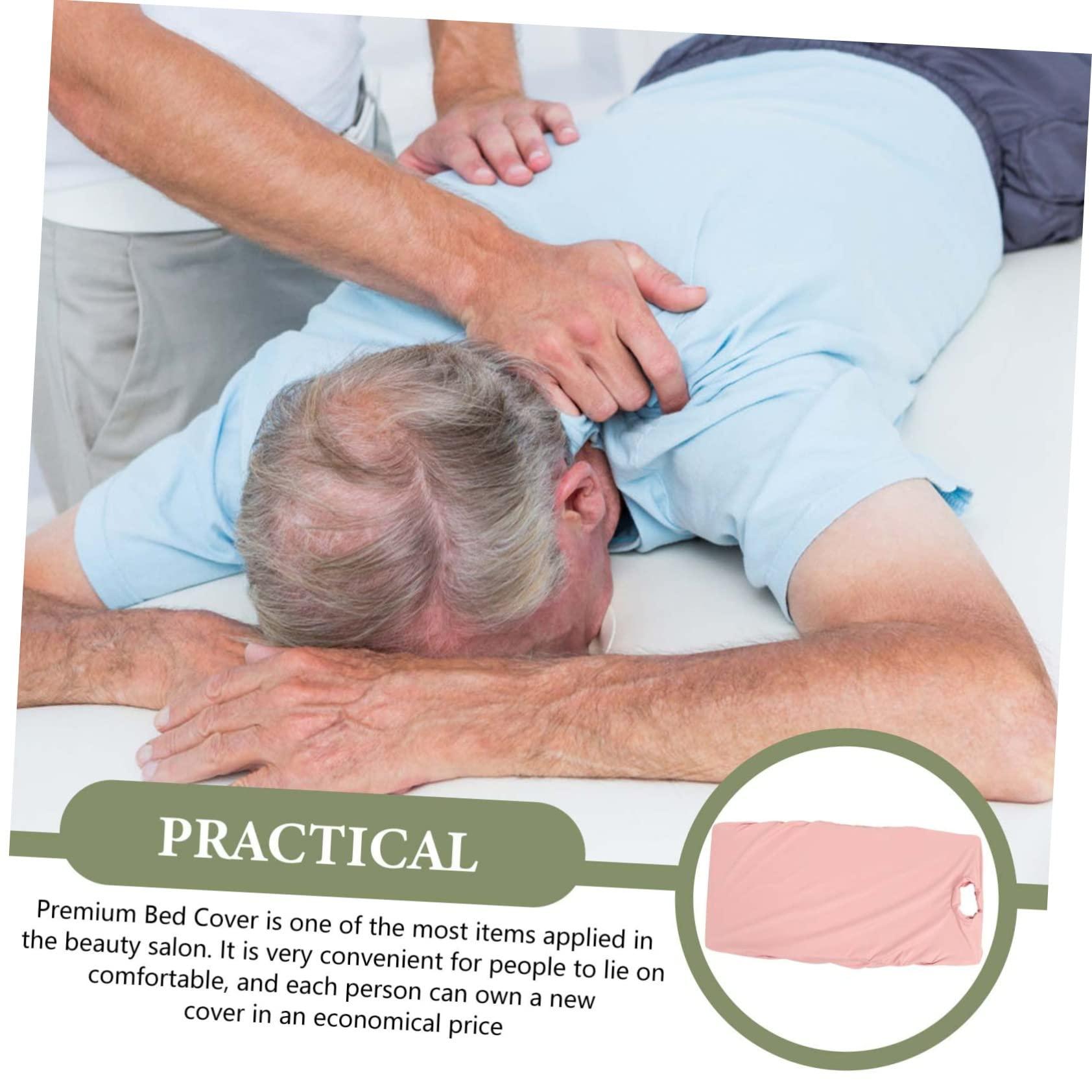 NOLITOY NOLITOY Massage Bed Cover Salon Bed Sofa Covers Table Cover for Massage Bed Stretch Sofa Cover Massage for Bed Massage Couch Cover Massage Table Blanket Pink Knitted Cotton Spa Accessories