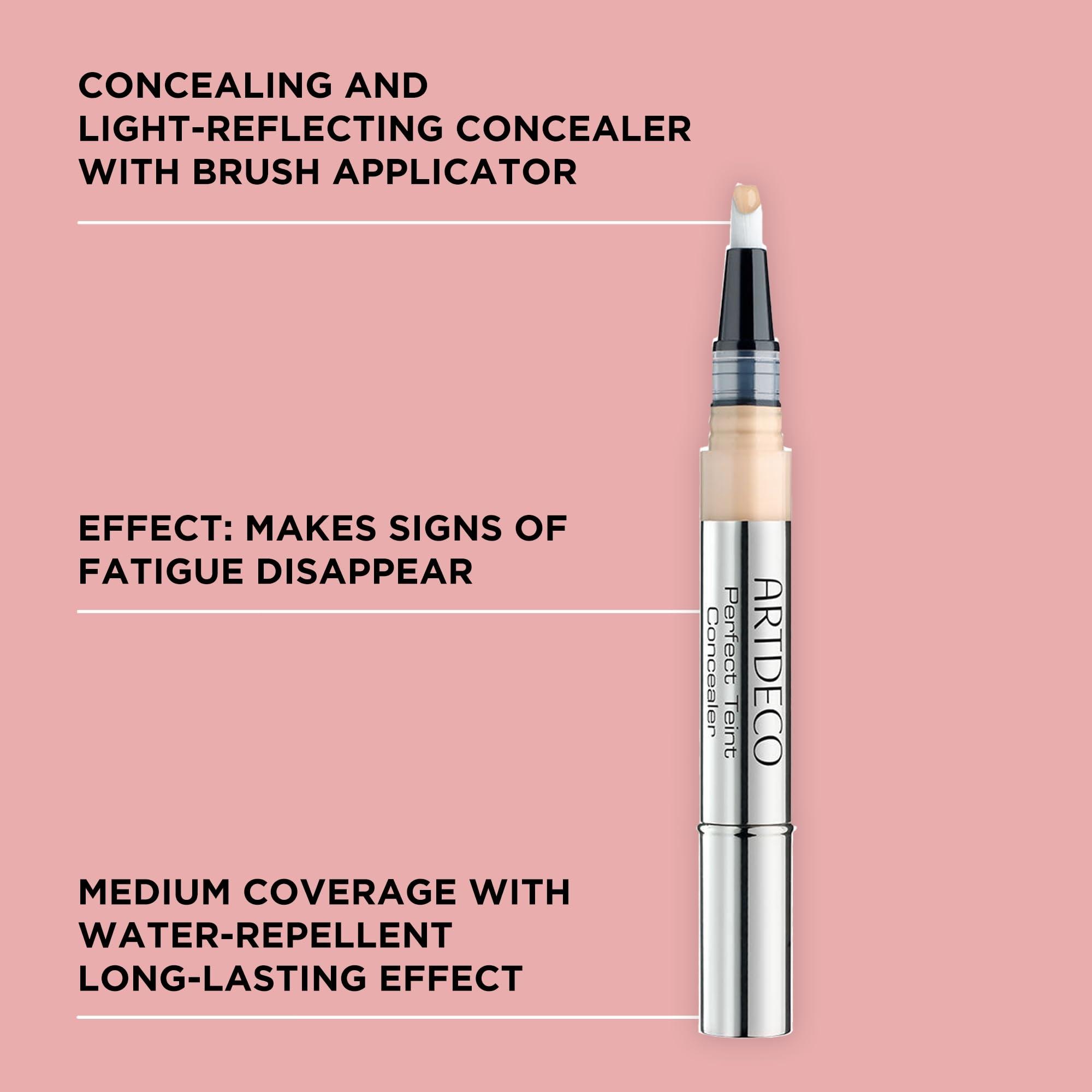 ARTDECO ARTDECO Perfect Teint Concealer - Neutral Light N12 - Light-Reflecting Concealer with Brush Applicator - No Signs of Tiredness - Medium Coverage - Water-Resistant - Long Lasting - Makeup - 0.07 Fl Oz