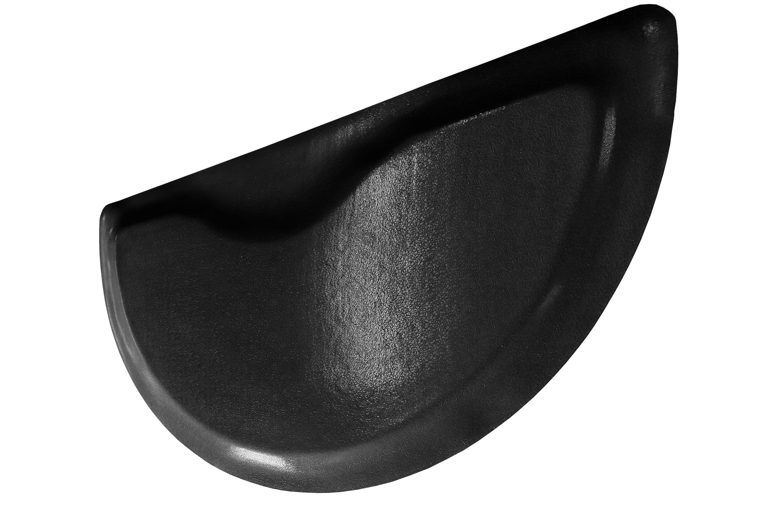 Rhino Mats Rhino Mats-Rhino Hide Salon Mat 3\' x 4\' in Semi-Circle and Rectangle, 1/2\'\' and 7/8\'\' Thick (Black 1/2\'\' Thick, Semi Circle)