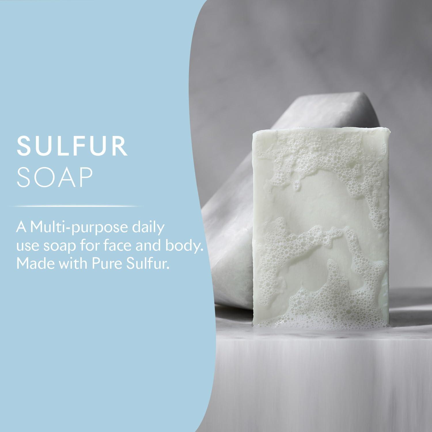 SEACRET SEACRET Sulfur Soap Bar for Face & Body - Nature-Powered Sulfur Cleanser for Radiant Skin, Sulfur Skin Care, Sulfur Bar Soap, Sulfur Soap