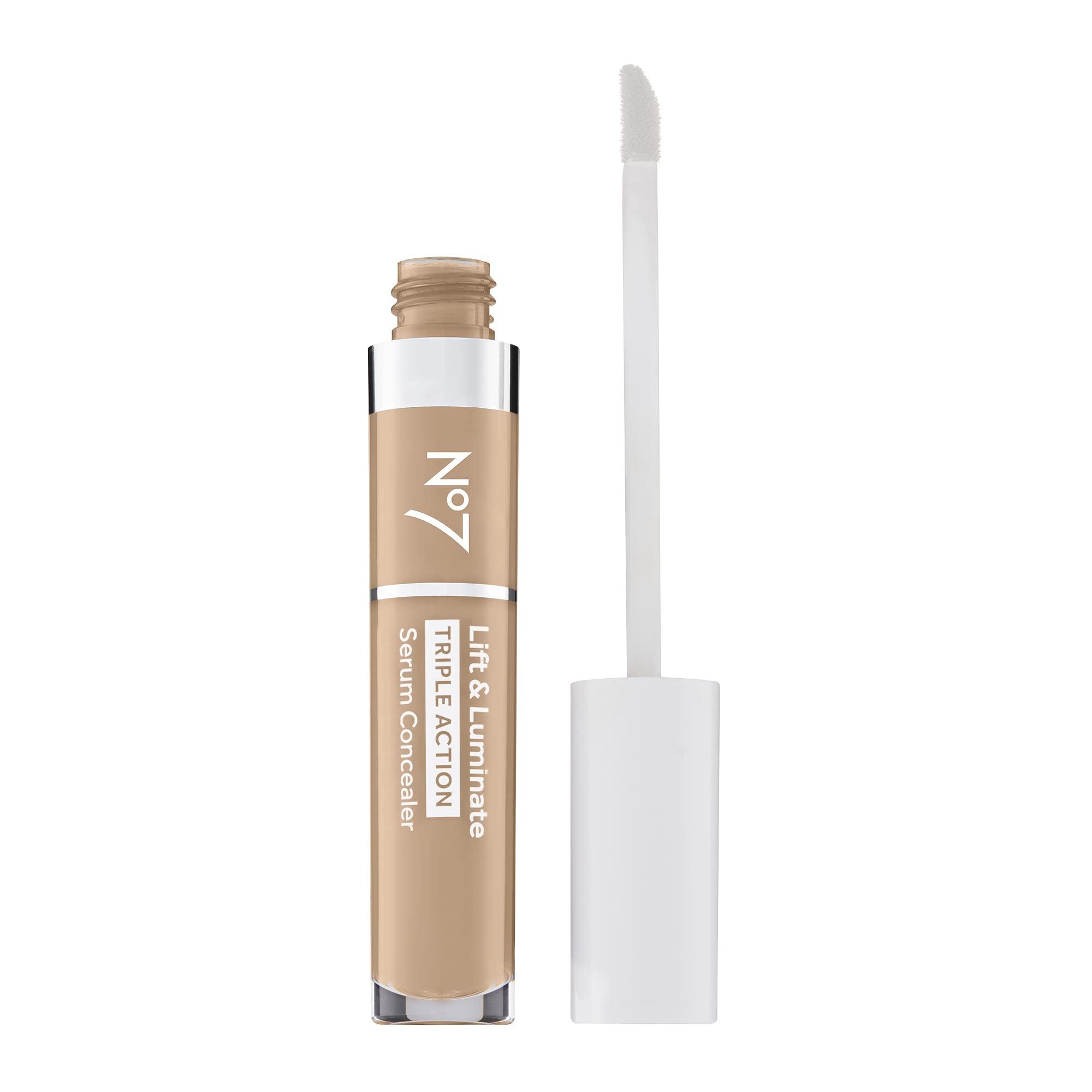 No7 No7 Lift & Luminate Triple Action Serum Concealer - Light - Anti Aging Liquid Concealer Makeup for Blemishes & Dark Circles - Medium to Full Coverage Concealer for Face (8ml)