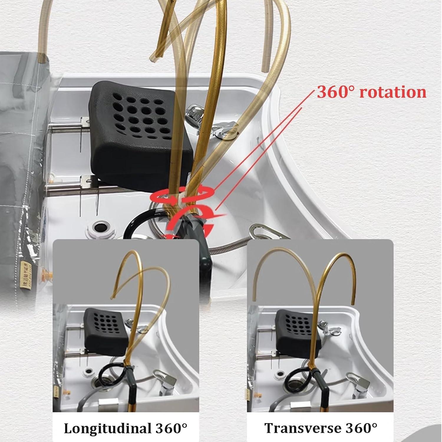Yongyili Head Spa Hair Salon Water Circulation Rack, Japanese Head Spa Equipment, Mobile Water Circulation Hair Care Fumigator, Shower Shampoo Bed Accessories