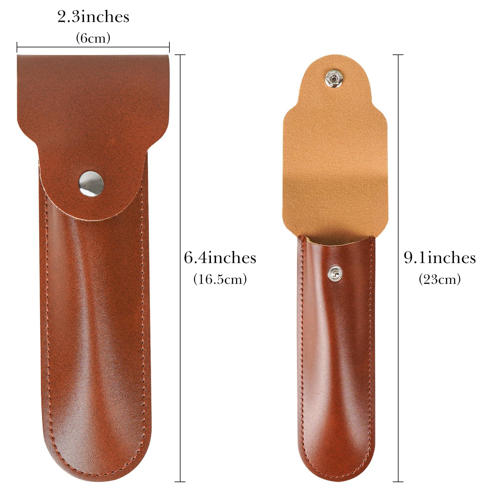 Linkidea Linkidea Razor Case for Travel, Shaver Case Carrying Cover Bag, Travel Razor Men Compatible with Fusion 5 Power, ProGlide Power, MK-23C (Brown)