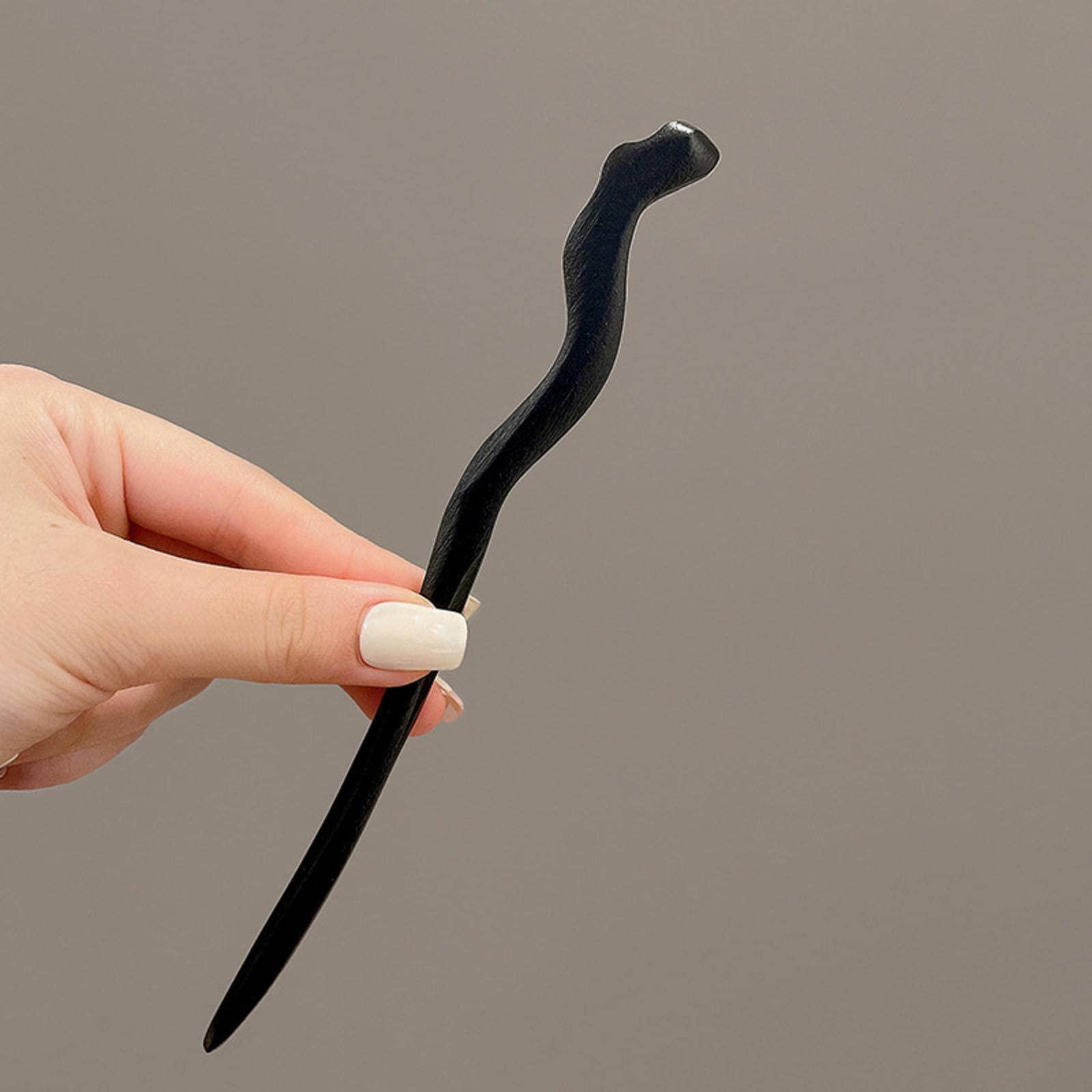 BIHOOA Hairpin ancient style wooden hair clasp simple black hairpin Chinese style hair clasp updo hair accessories wholesale hairpin headdress for Han Chinese clothing women