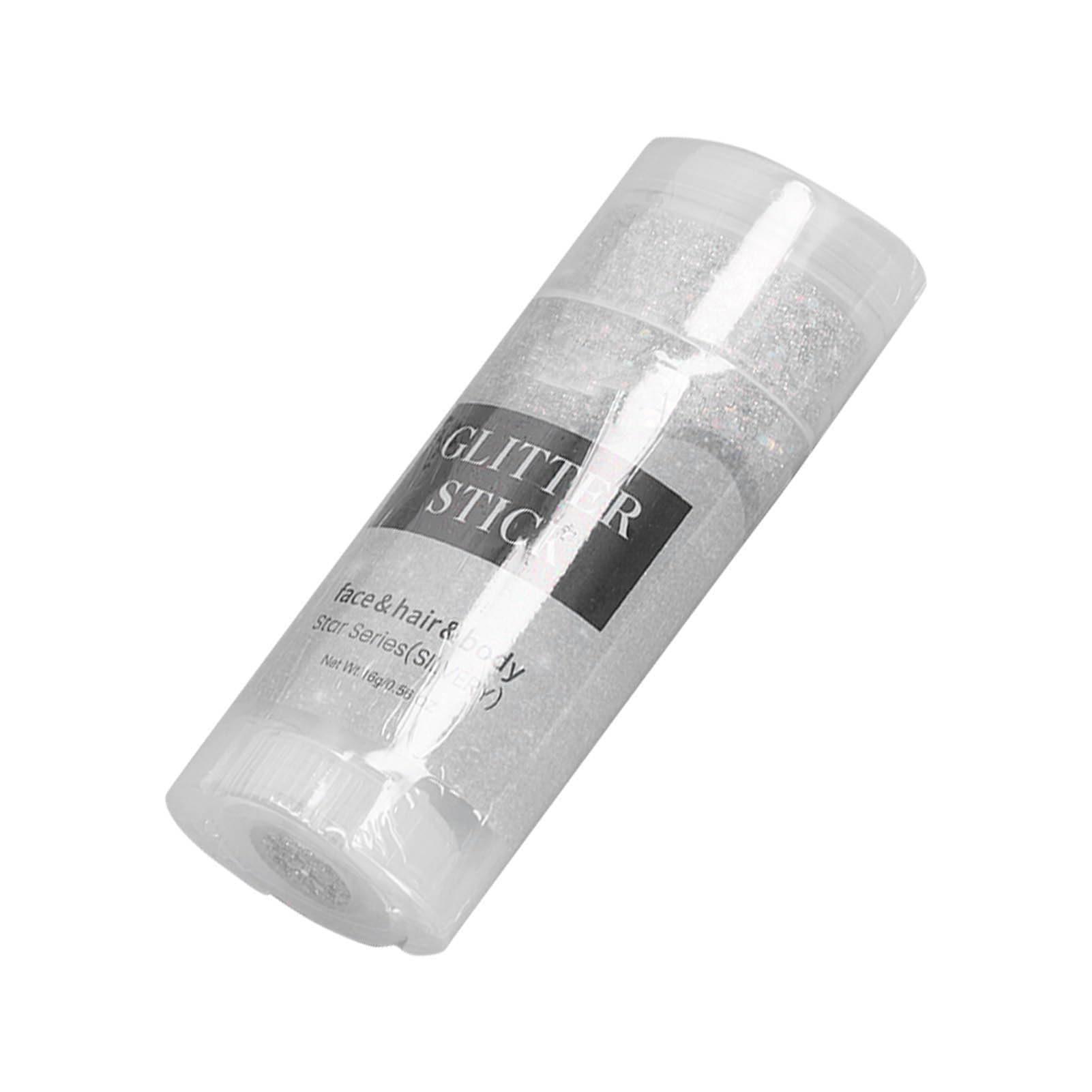 Airshi Body Glitter Stick, Skin Friendly Lasting Mild Silver Sparkling Body Glitter Gel for Hair for Parties