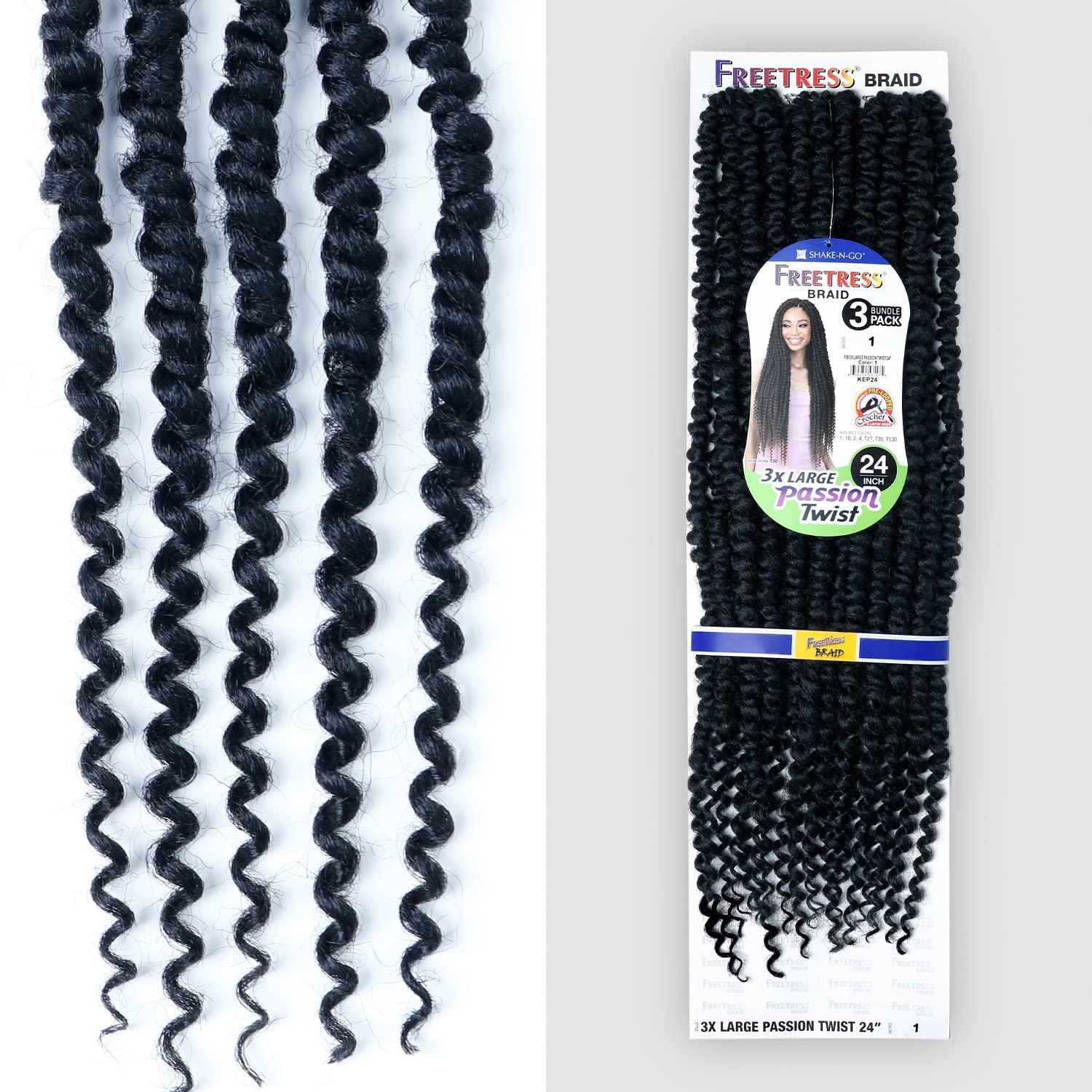 Fisher-Price FreeTress Crochet Braids 3X Large Passion Twist 24" (1-pack, T27)