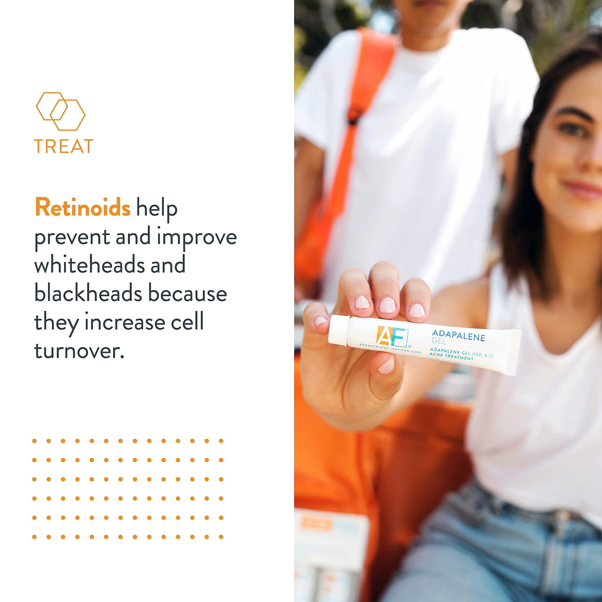 AcneFree Acne Free Adapalene Gel 0.1%, Once-Daily Topical Retinoid Acne Treatment, Dermatologist Developed, Unclogs Pores and Clears Acne, Prevents and Improve Whiteheads and Blackheads, 0.5 Ounce