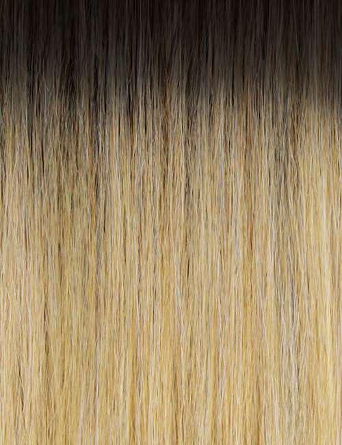Outre Outre Airtied 100% Fully Hand-Tied Wig - Human Hair Blend - Perm Yaki 26\" (DR4/TIRAMISU)