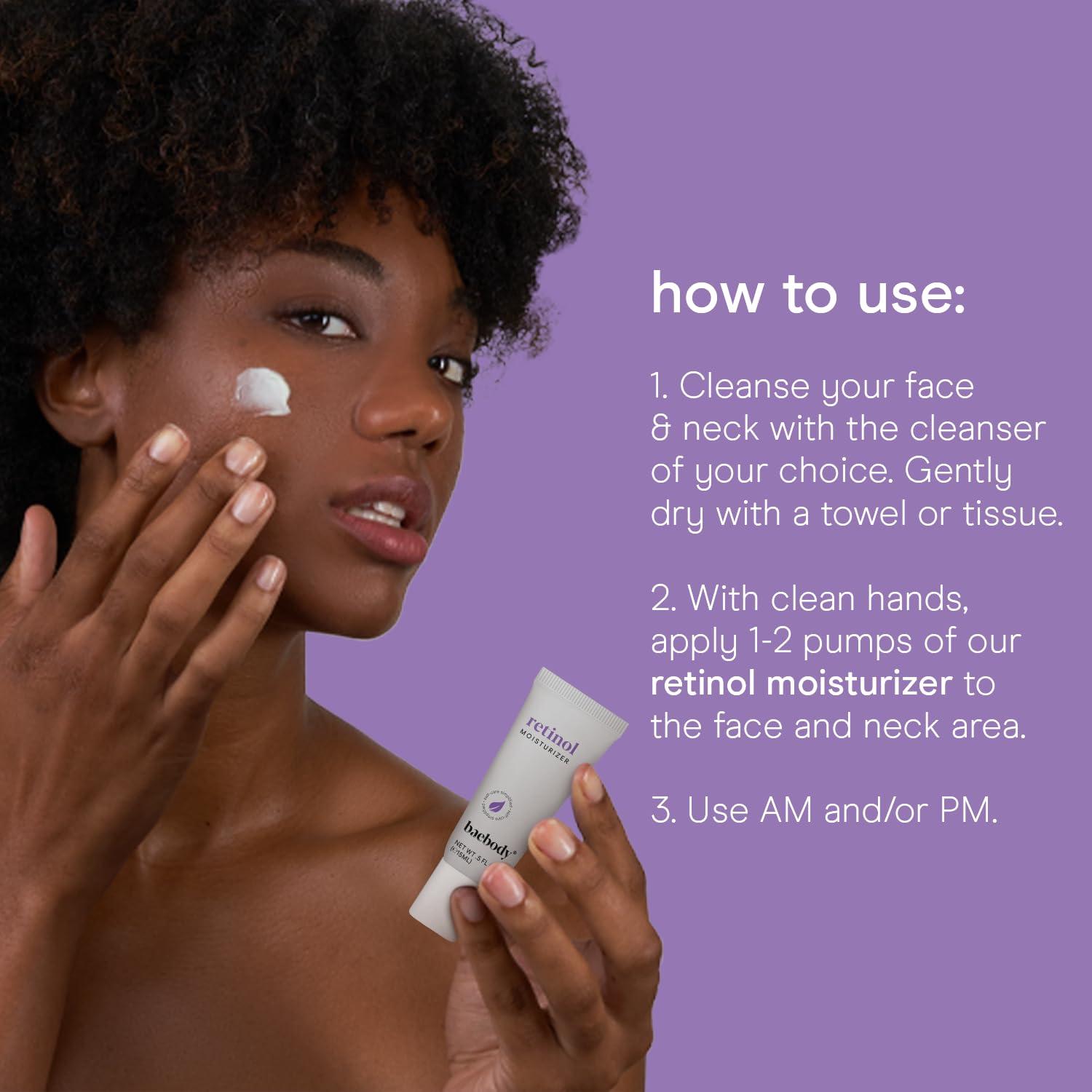 Baebody Baebody Made in USA Retinol Cream for Face - Anti Aging Face Cream for Fine Lines and Wrinkles - With Jojoba Oil & Vitamin E - Beauty Gifts for Women, Travel Size (15 ml/0.5 fl oz)