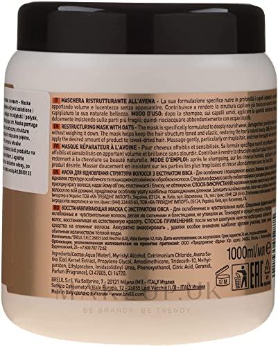 Brelil BRELIL Numero Restructuring Cream Mask Hair with Oat Extracts (33.81 fl.oz)