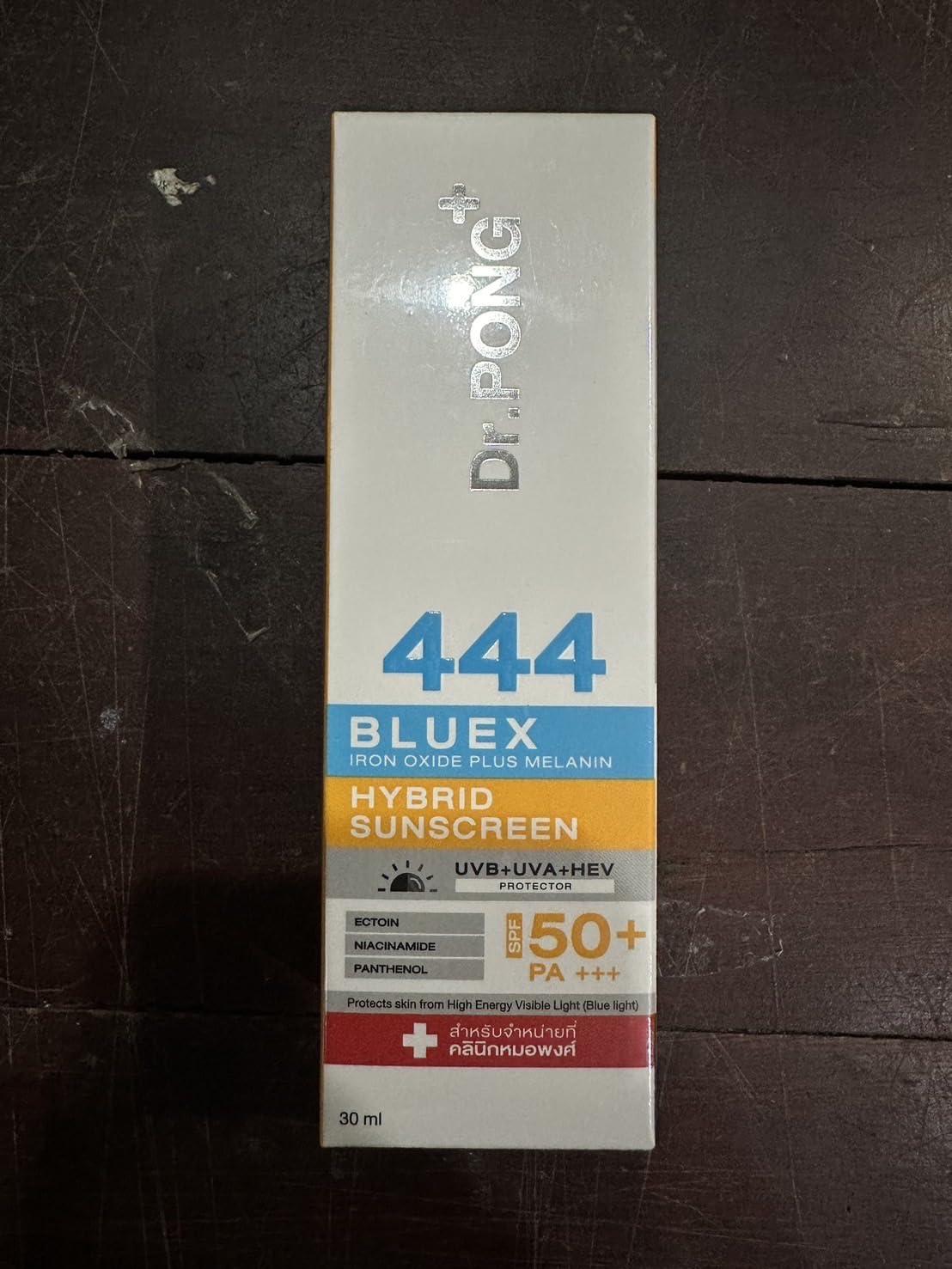 Generic Generic Dr.PONG 444 BlueX iron oxide plus melanin hybrid sunscreen SPF50 Ectoin Niacinamide 30ml, 1.05 Ounce (Pack of 1)