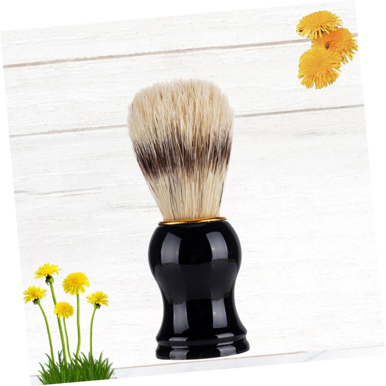 Hemoton Hemoton Barber Shaving Brush for Men Soft Bristles Beard Cleaning Brush Smooth Shave