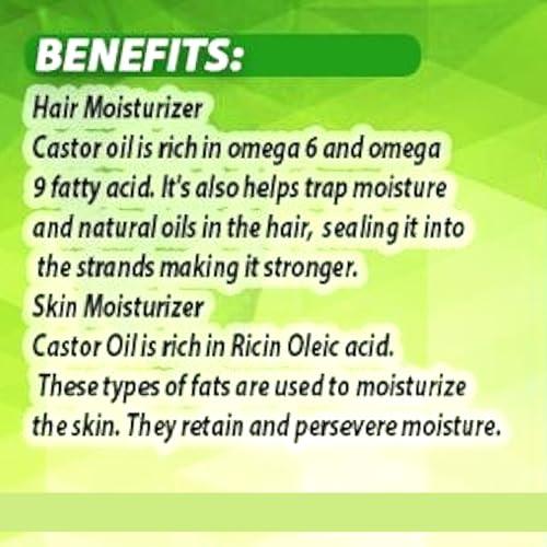 Tru Green Tru Green Pure Jamaica Black Castor Oil, (240 mL) Glass Bottle. Moisturize Hair and Skin. Made in Jamaica.