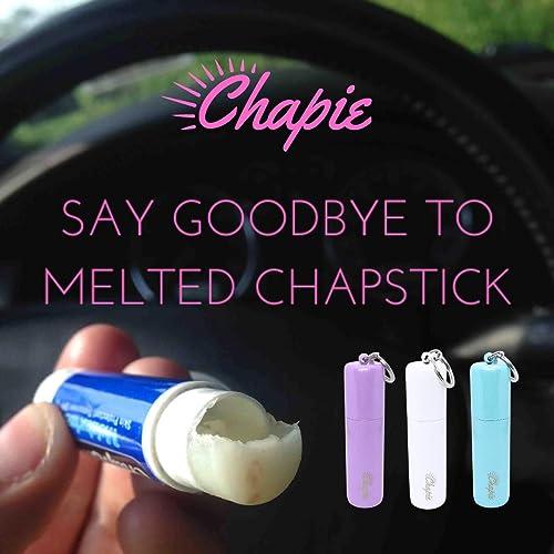 Chapie Chapie OG | Vacuum Insulated Lip Balm Keychain Holder, Prevents Melting & Messes | 3-Pack (Earth)