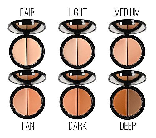 EVE PEARL EVE PEARL Dual Salmon Concealer Full Coverage Under Eye Concealer Smooth Skin Treatment Brighten Makeup Hydrate Skincare (Tan)