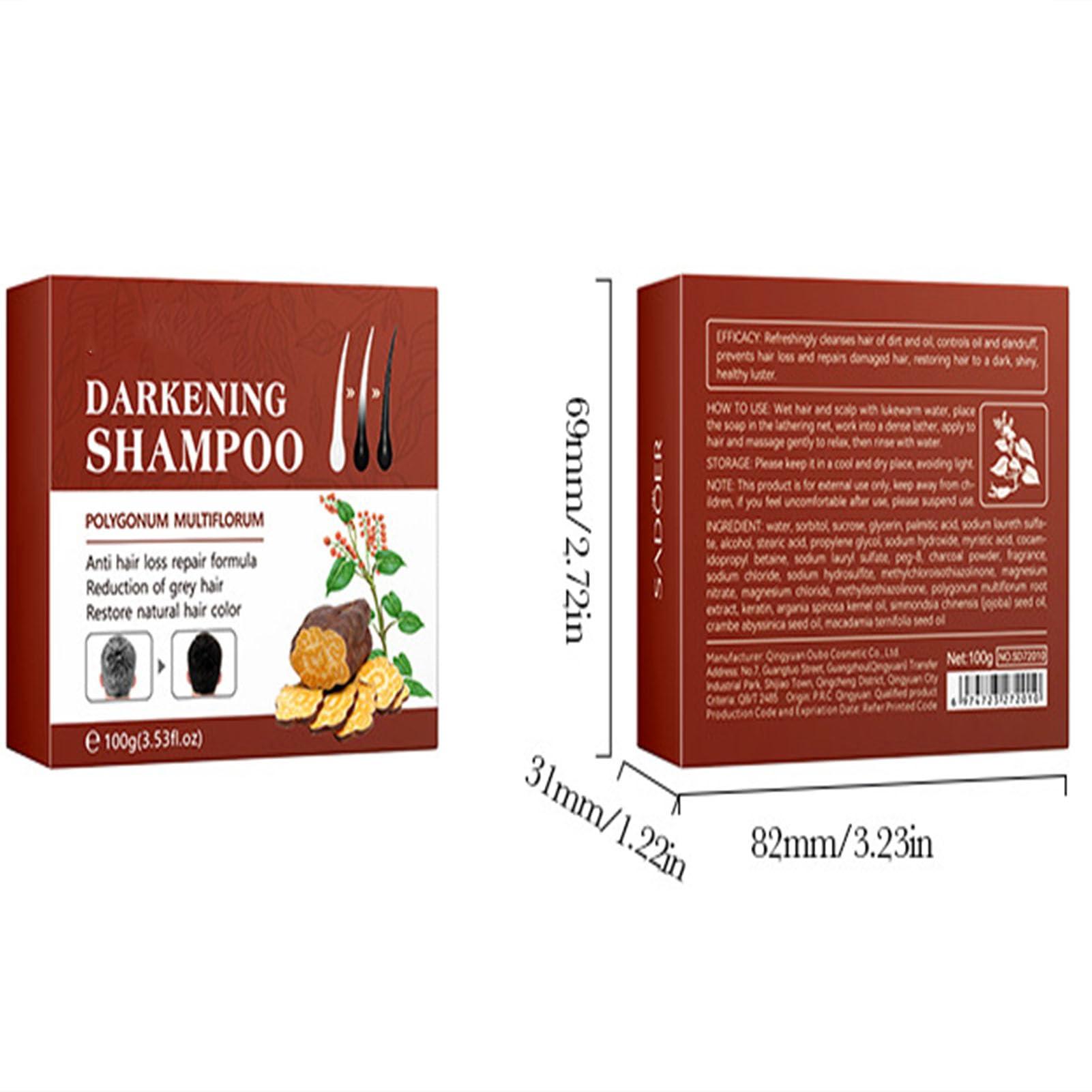 ATHNO Sadoer Polygonum Black Hair Soap Shampoo,Polygonum Shampoo Bar,Polygonum Soap Hair Growth,Polygonum Soap For Hair Growth,Polygonum Multiflorum Black Hair Shampoo Soap,Black Soap For Gray Hair (2PCS)