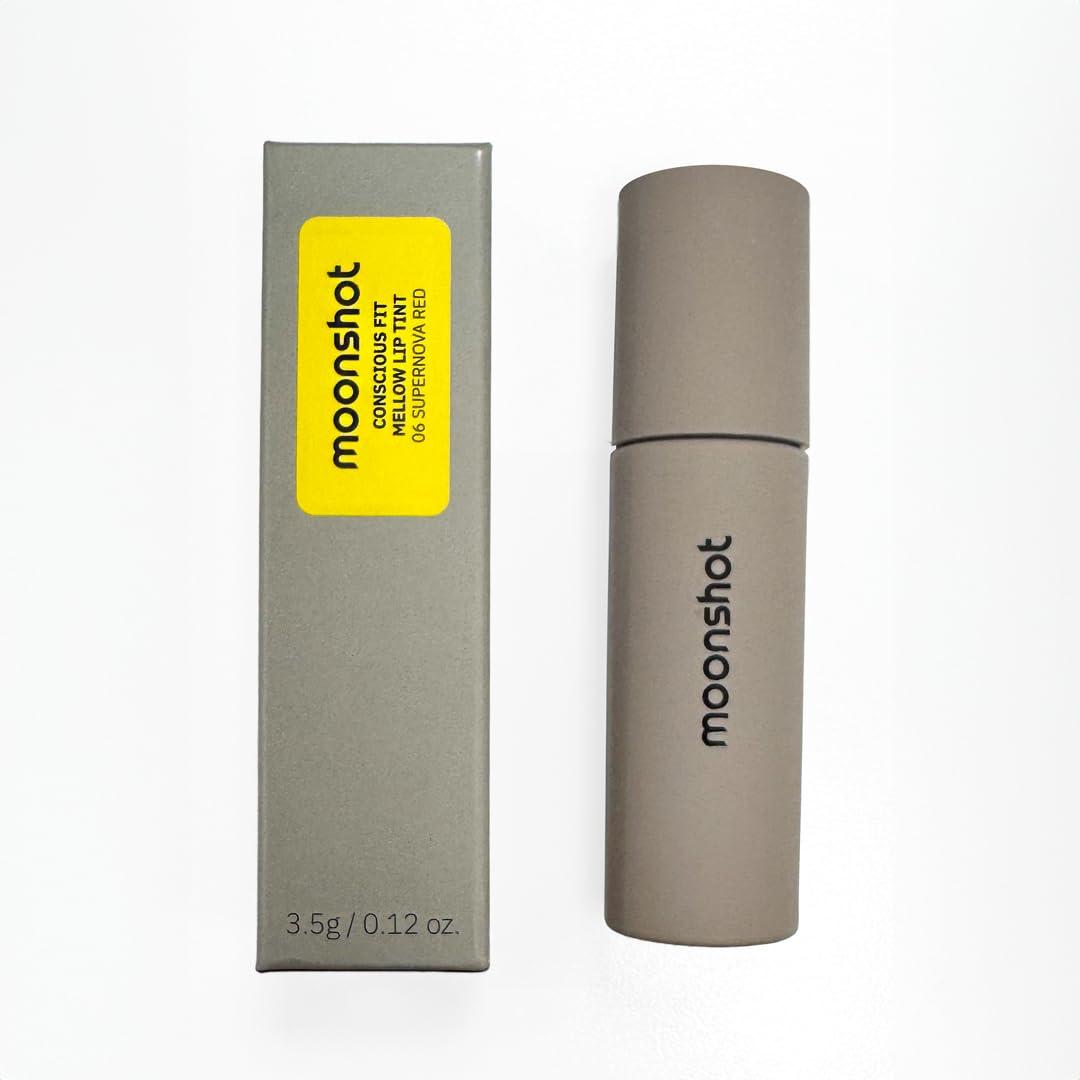 Moonshot Moonshot KOREA Conscious Fit Mellow Lip Stain Longwear, Weightless, Not Animal Tested,Glow-Boosting, Long-Lasting, Comfortable, Non-Sticky,k-beauty, (Supernova Red, 06)