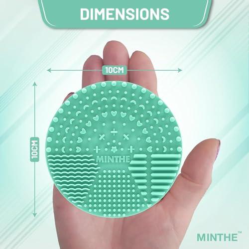 MINTHE MINTHE Makeup Brush Cleaner Mat | 2 Pack | Silicone Makeup Brush Cleaning Mat, Make Up Brush Cleaner Pad, Makeup Brush Mat Cleaner, Makeup Cleaner, Make Up Brushes Cleaning