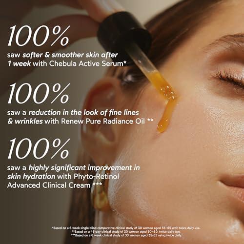 True Botanicals True Botanicals Anti-Aging Essentials | Increase Hydration, Treat Fine Lines & Wrinkles | Contains Chebula Active Serum, Renew Pure Radiance Oil, and Phyto Retinol Advanced Clinical Cream