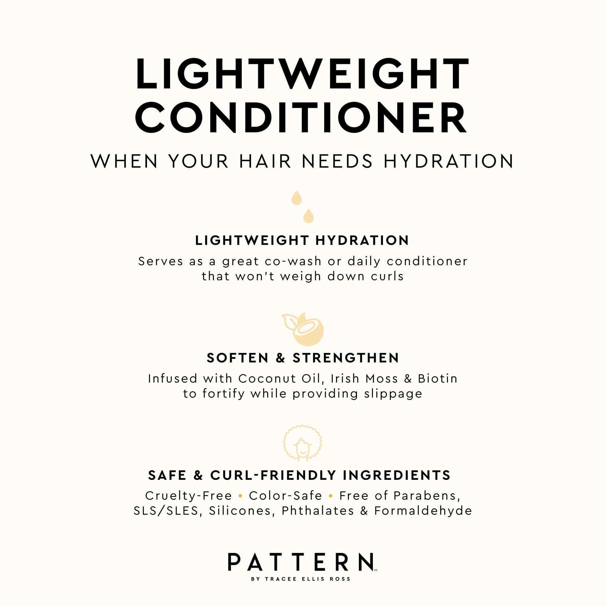 PATTERN PATTERN Beauty by Tracee Ellis Ross Lightweight Conditioner, 13 Fl Oz, Rich Moisture for Curlies, Coilies and Tight-Textured Hair, 3a-4c