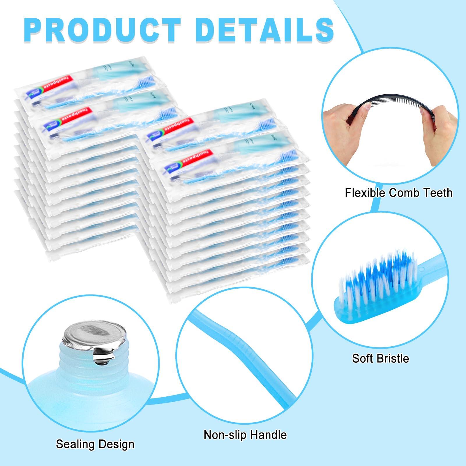 Gisdo Gisdo 30 Travel Hygiene Kit Bulk Toiletry Kits Homeless Personal Hygiene Kit Bulk Homeless Care Package Travel Toiletry Kit Homeless Hygiene Kit Bulk Disposable Toiletry Kit(10-IN-1)