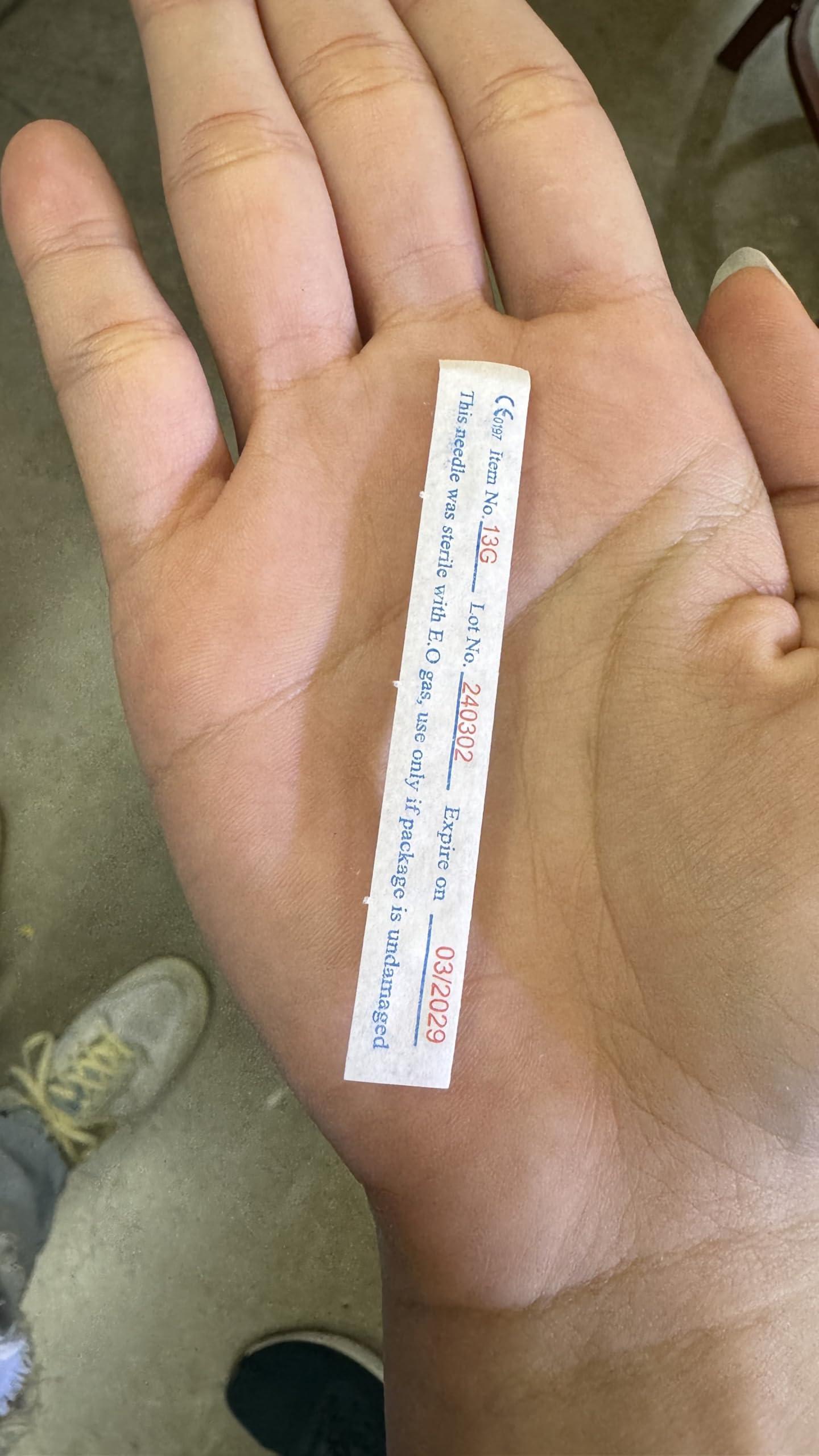 BodyJewelryOnline Piercing Needle 20G 316L Surgical Steel Disposable Sterile Piercing Needles for Body Piercing Needles 20 Gauge