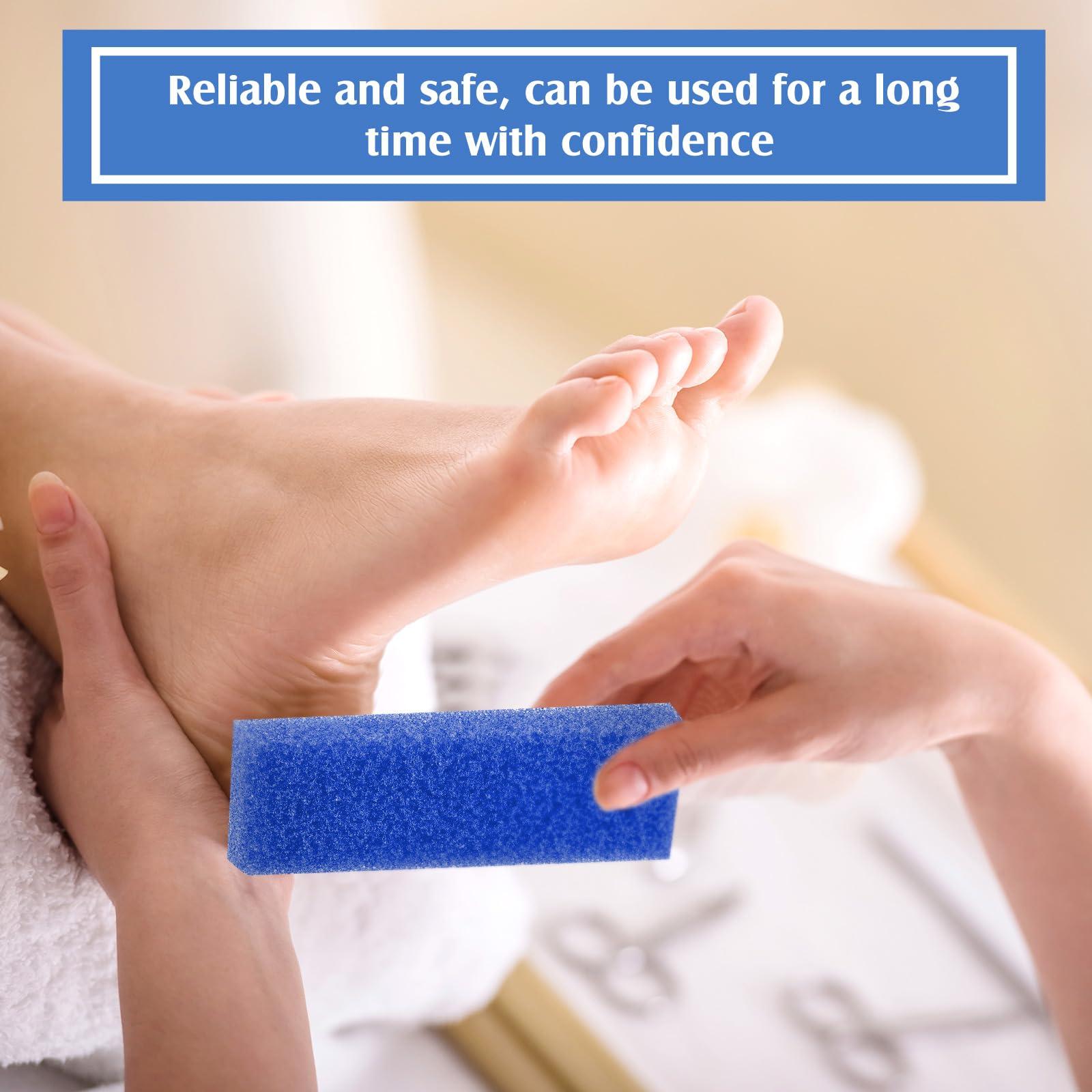 Batiyeer Batiyeer 100 Pcs Pumice Stone for Feet Scrubber Dead Skin Disposable Foot Pumice Foot Shower Scrubber Foot Scrubber for Heel Cuticle Callus Remover Bath Spa (Blue)
