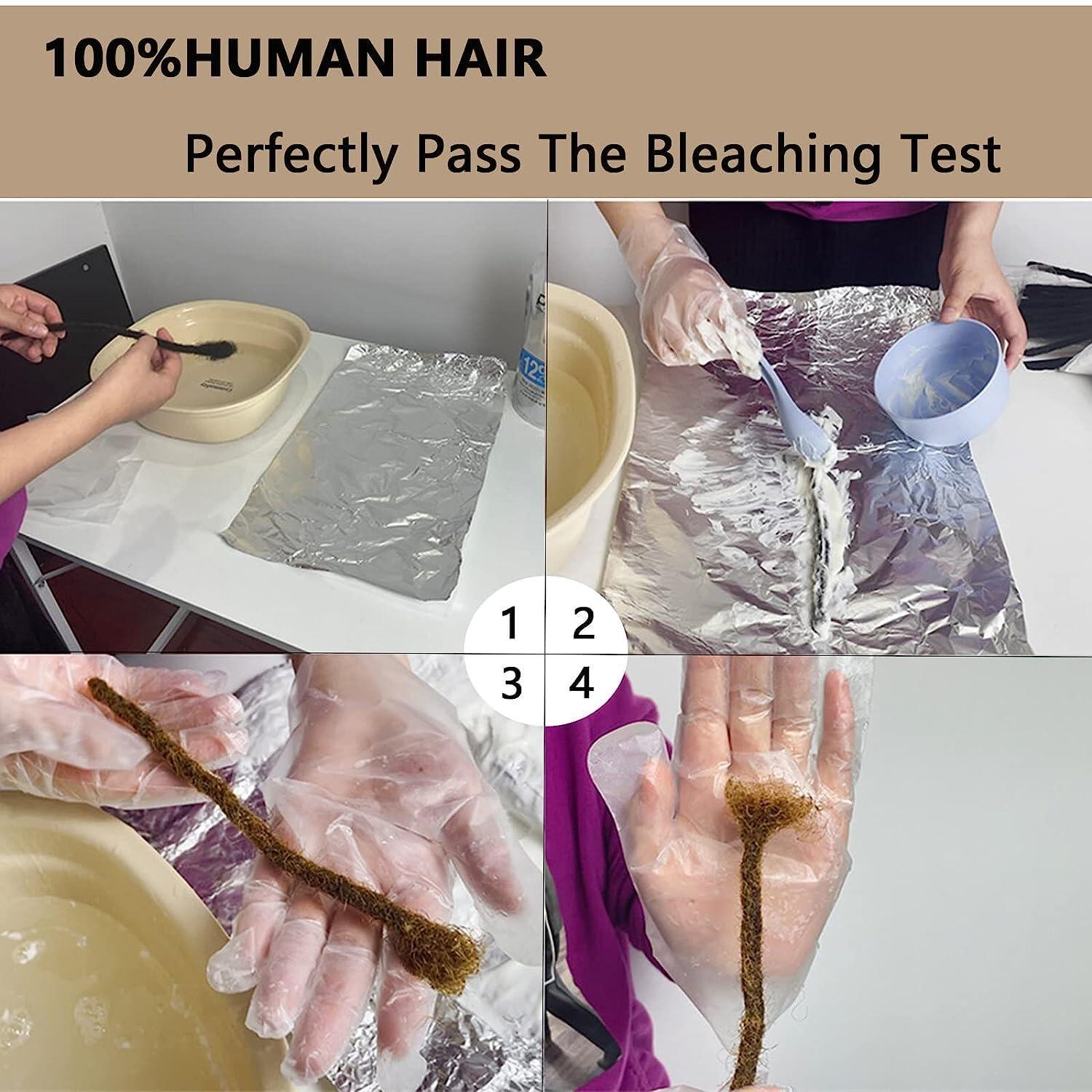 Vligcor Dreadlocks Extension Human Hair 14inch 0.6cm 60 Strands Locs Extensions Real Human Hair For Man/Women Full Handmade Permanent Loc Extensions Human Hair An Be Dyed Bleached Curled(14Inch Natural BlacK)