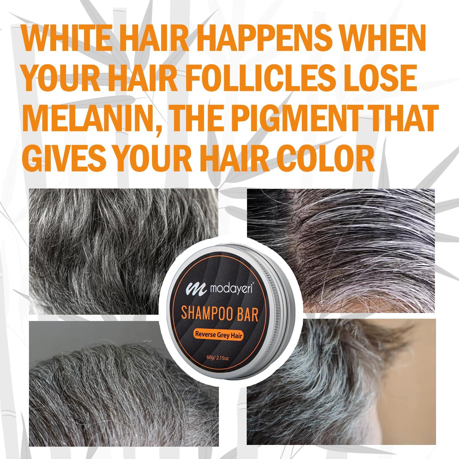 modayeri al??veri?te yeni moda Reverse Grey Hair Shampoo Bar - Moisturizer, Extra Strength Refreshing Scalp , Gray Hair Coverage, Darkening, Natural Solid Shampoo, for Women and Men, Restore Shiny Hair, Paraben Free, 2.15 Oz