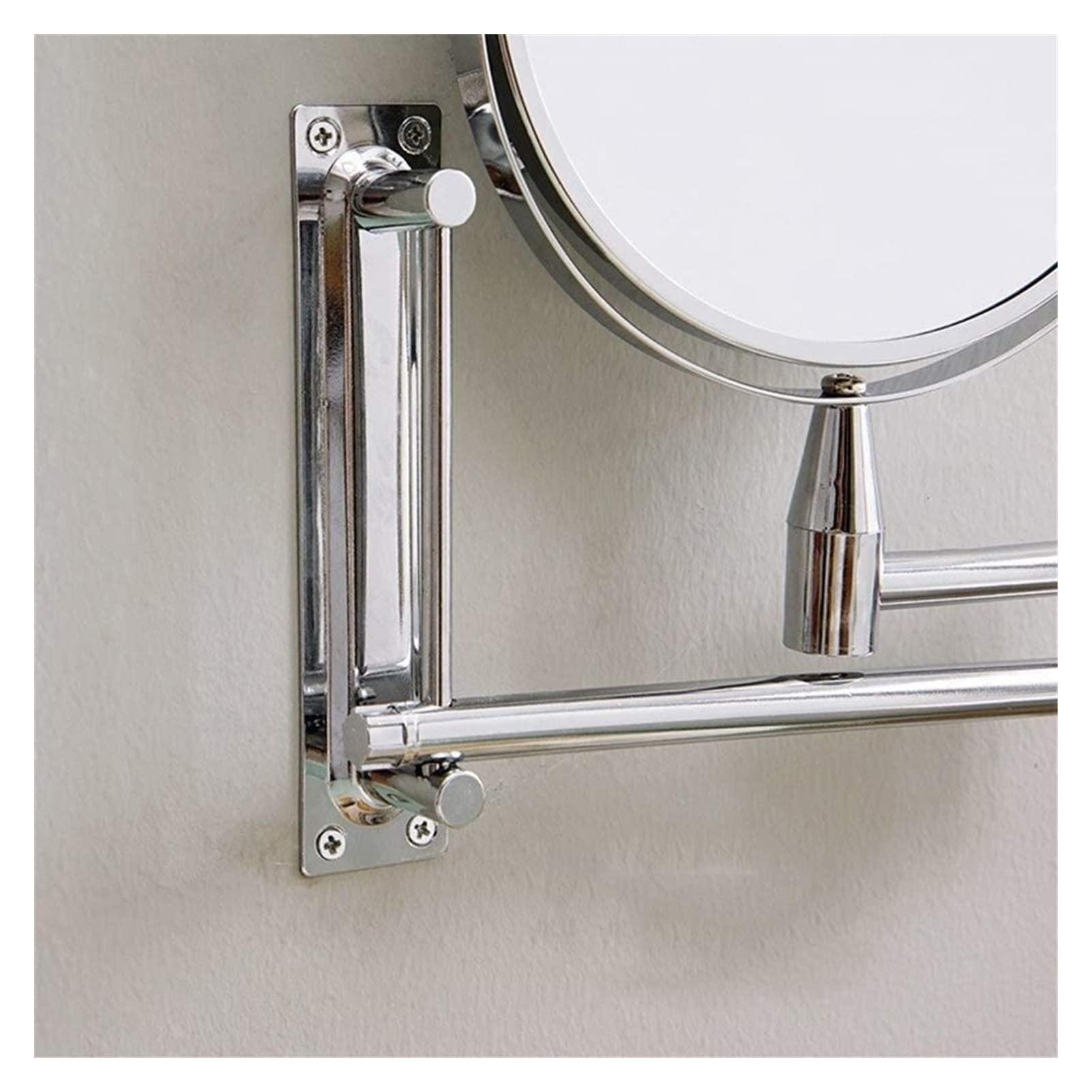 SKipdr Cosmetic Vanity Mirror Telescopic Bathroom Mirror Wall-Mounted Folding 7 Inch Beauty Mirror/Vanity Mirror/Makeup Mirror LED Vanity