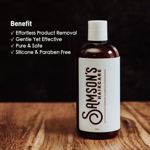 SAMSON\'S HAIRCARE SAMSON\'S HAIRCARE Lathering Shampoo, Safe Ingredients, Skin and Color Safe pH Level, 12oz