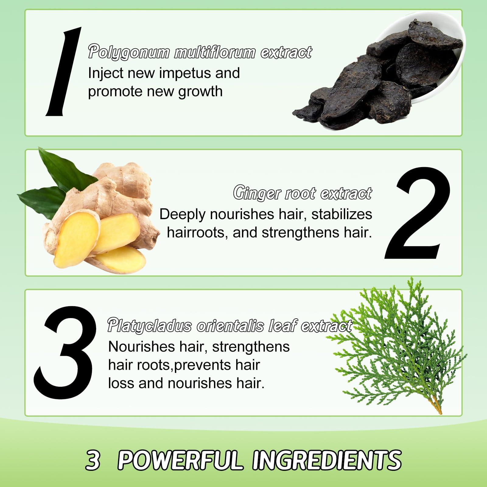 YOUSHEME Ginger Plant Extract Anti-Hair Loss Shampoo, for Women Men Hair Strengthening & Nourishing (2box*20pcs)