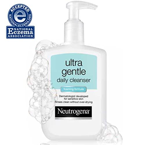 Neutrogena Neutrogena Ultra Gentle Daily Face Wash for Sensitive Skin, Oil-Free, Soap-Free, Hypoallergenic & Non-Comedogenic Foaming Facial Cleanser, 12 fl. oz, Pack of 3